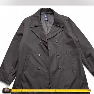GAP Men's Charcoal Double-Breasted Trench Coat